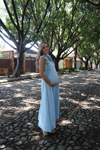 Vestido de maternidad, Rossenda mar azul CH