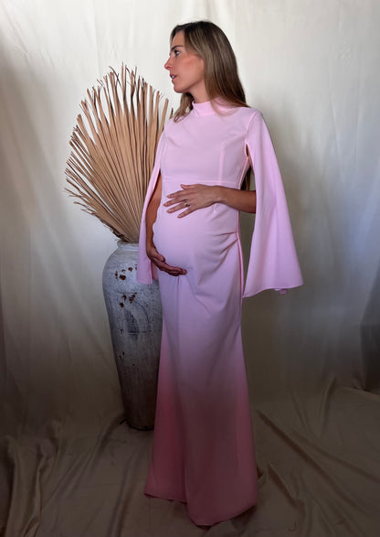 Vestido de maternidad Carola, rosa claro vertigo 2 mangas