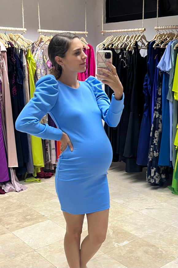 Vestido maternidad Vega color azul frances