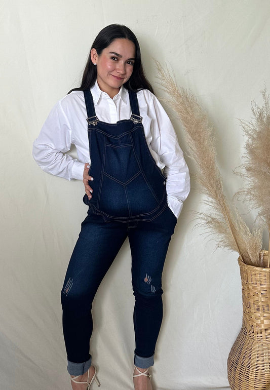 Overol de Maternidad mezclilla cargo