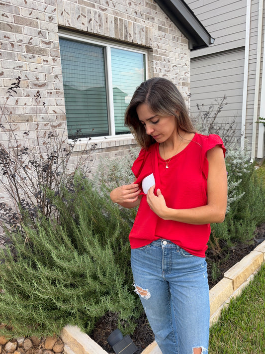 Blusa de lactancia, Andy roja