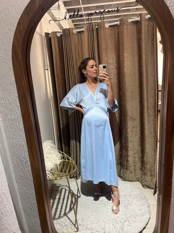 Vestido de maternidad, Alicia azul brilloso