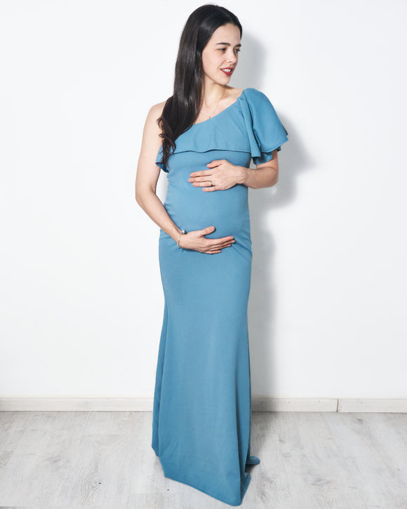 Vestido de maternidad, Astrid azul polvo