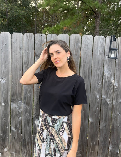 Blusa de lactancia, negra esme CH, M, G y XG