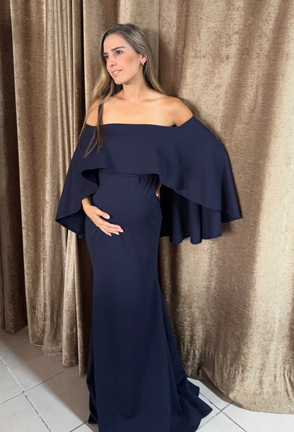 Vestido de maternidad Amparo, azul marino Ponti Roma