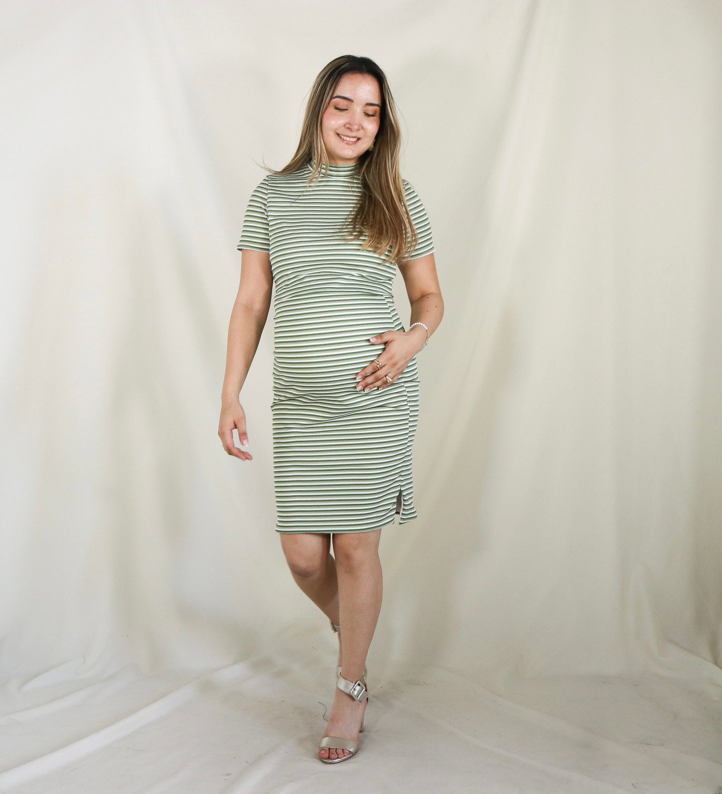 Set de maternidad, Vanessa verde rayas