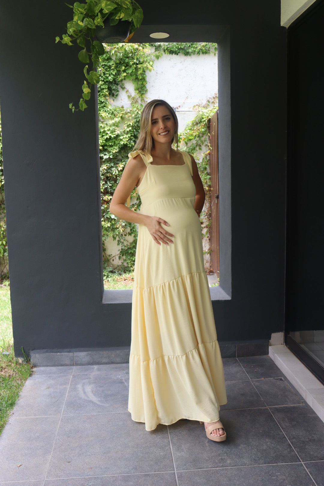 Vestido de maternidad Dalia amarillo
