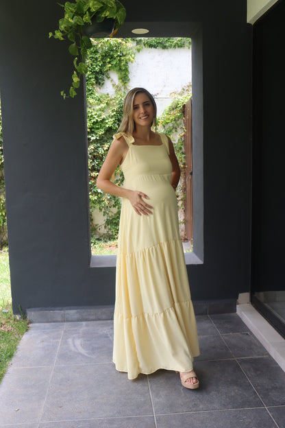Vestido de maternidad Dalia amarillo