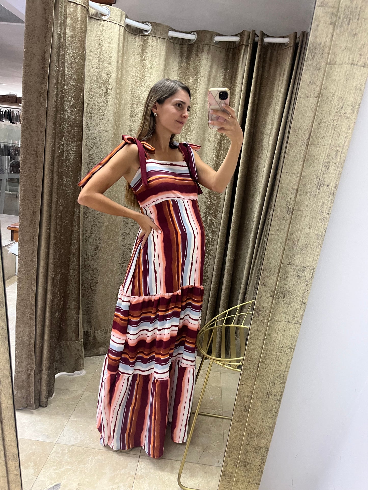 Vestido de maternidad Dalia rayas modernas