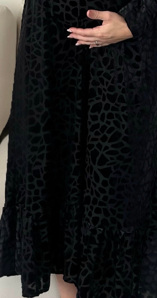 Tela textura terciopelo negra