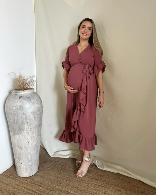 Vestido de maternidad, Ursula rosa quemado