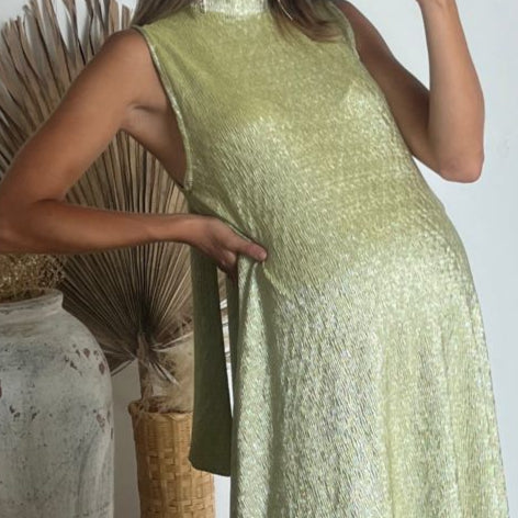 Tela verde claro corrugado