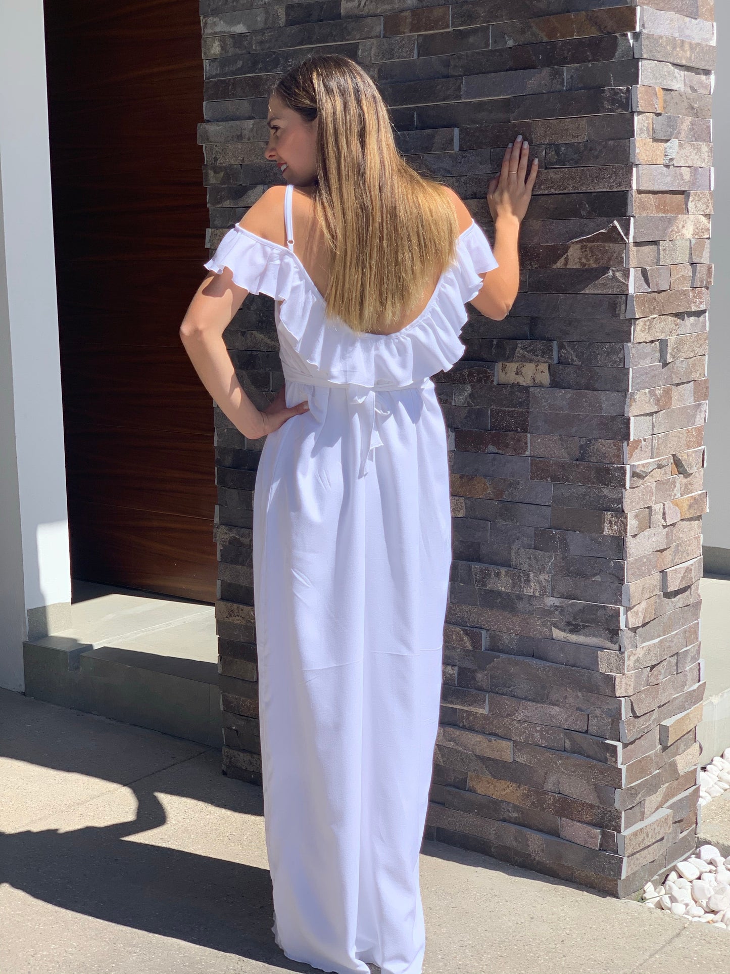 Vestido de maternidad Dayana blanco CH