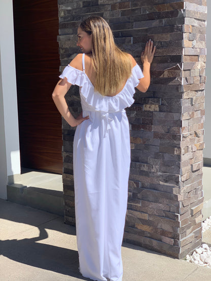 Vestido de maternidad Dayana blanco CH