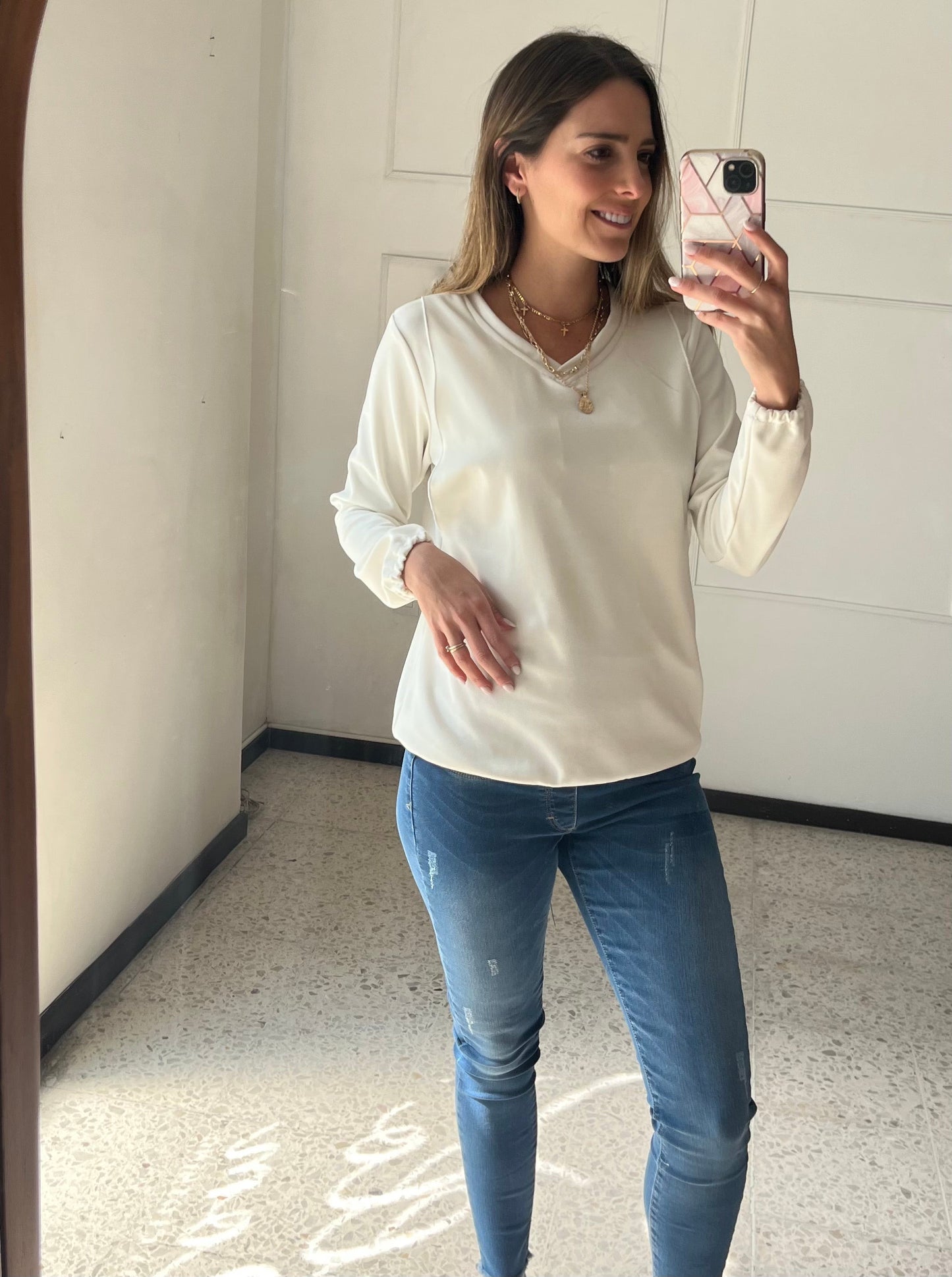 Sueter/blusa Daniela ivory