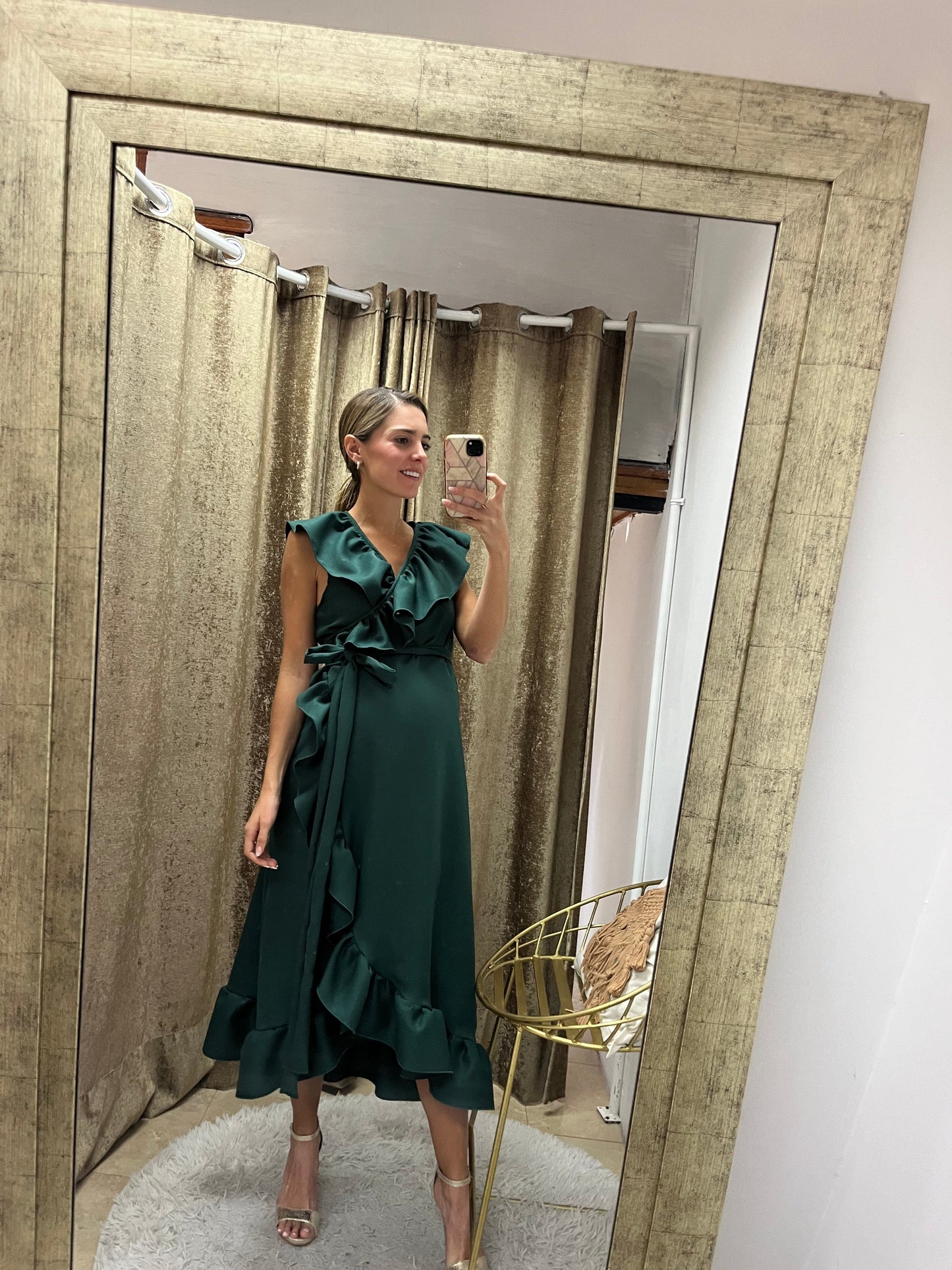 Vestido de maternidad María Luisa, verde L y XL