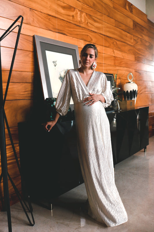 Vestido de maternidad, Nicole dorado