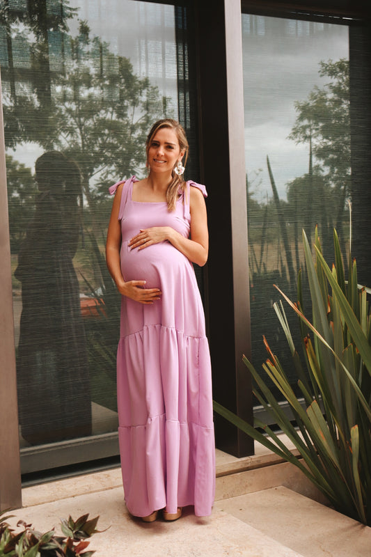 Vestido de maternidad Dalia lila CH