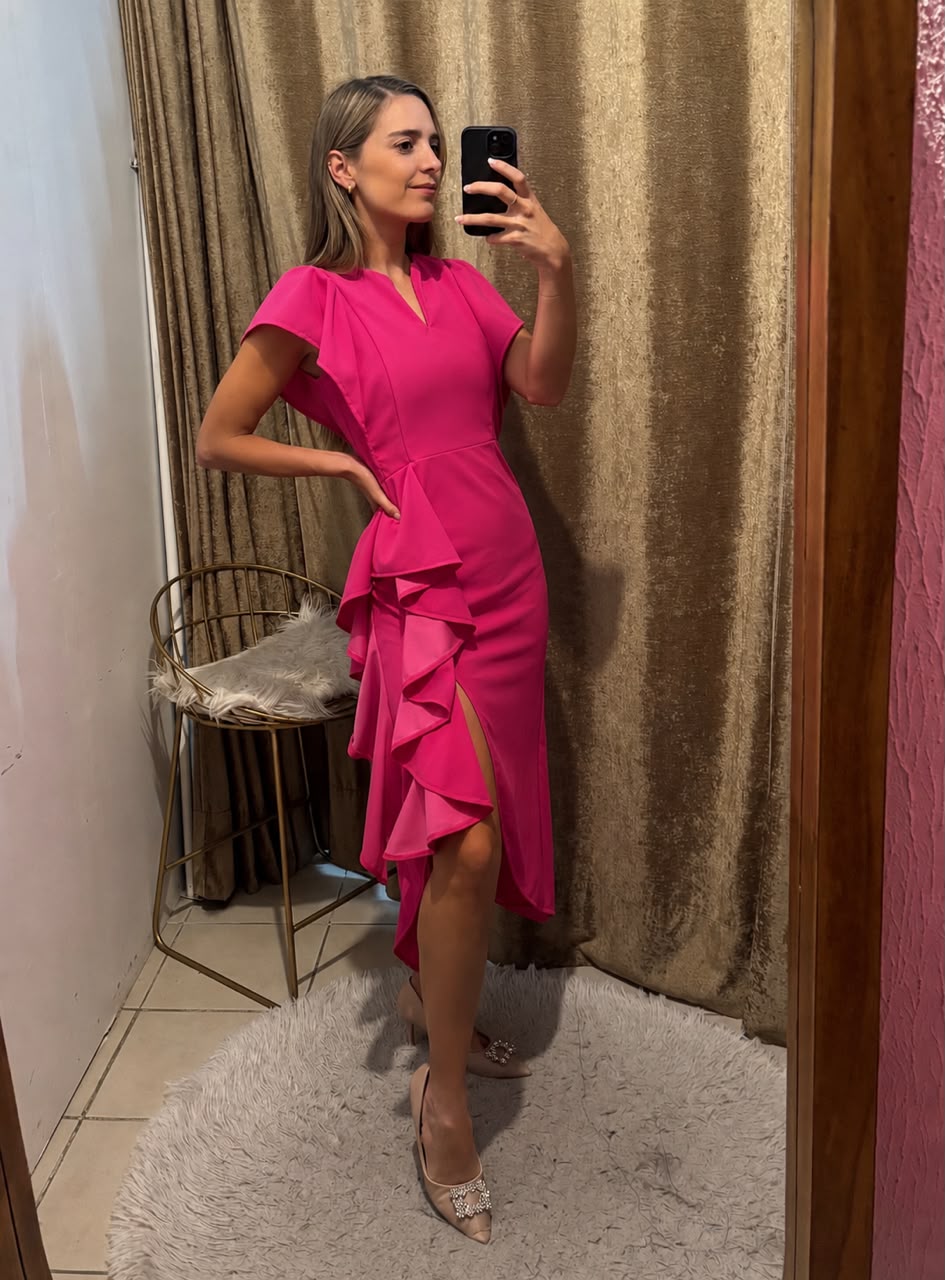 Vestido Jessica Rosa Barbie vértigo