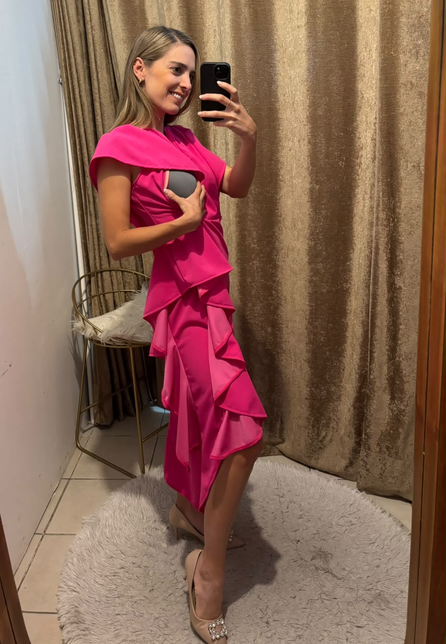Vestido Jessica Rosa Barbie vértigo
