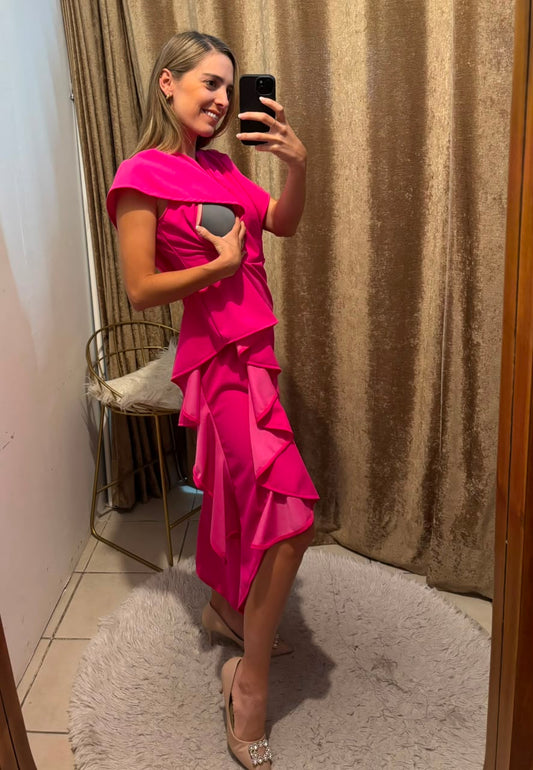 Vestido Jessica lactancia Rosa Barbie vértigo