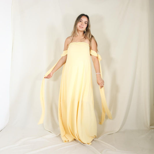 Vestido de maternidad Kalisi amarillo (XG)