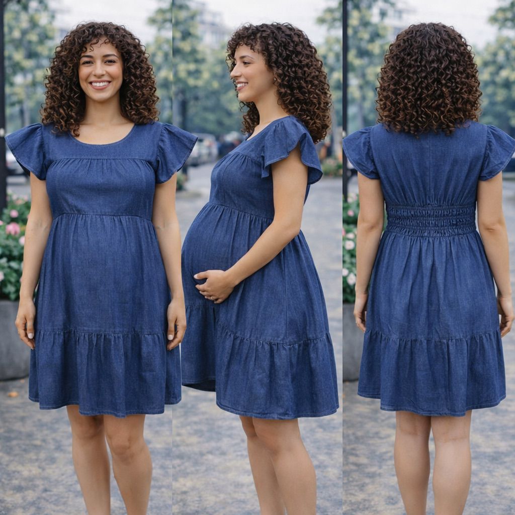 Vestido de maternidad mezclilla UNITALLA