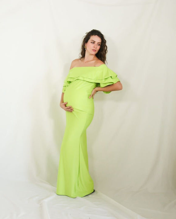 Vestido de maternidad, Alejandra verde limon