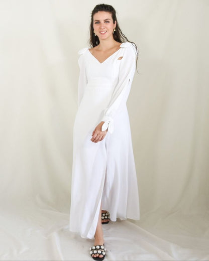 Vestido Nallely de lactancia blanco