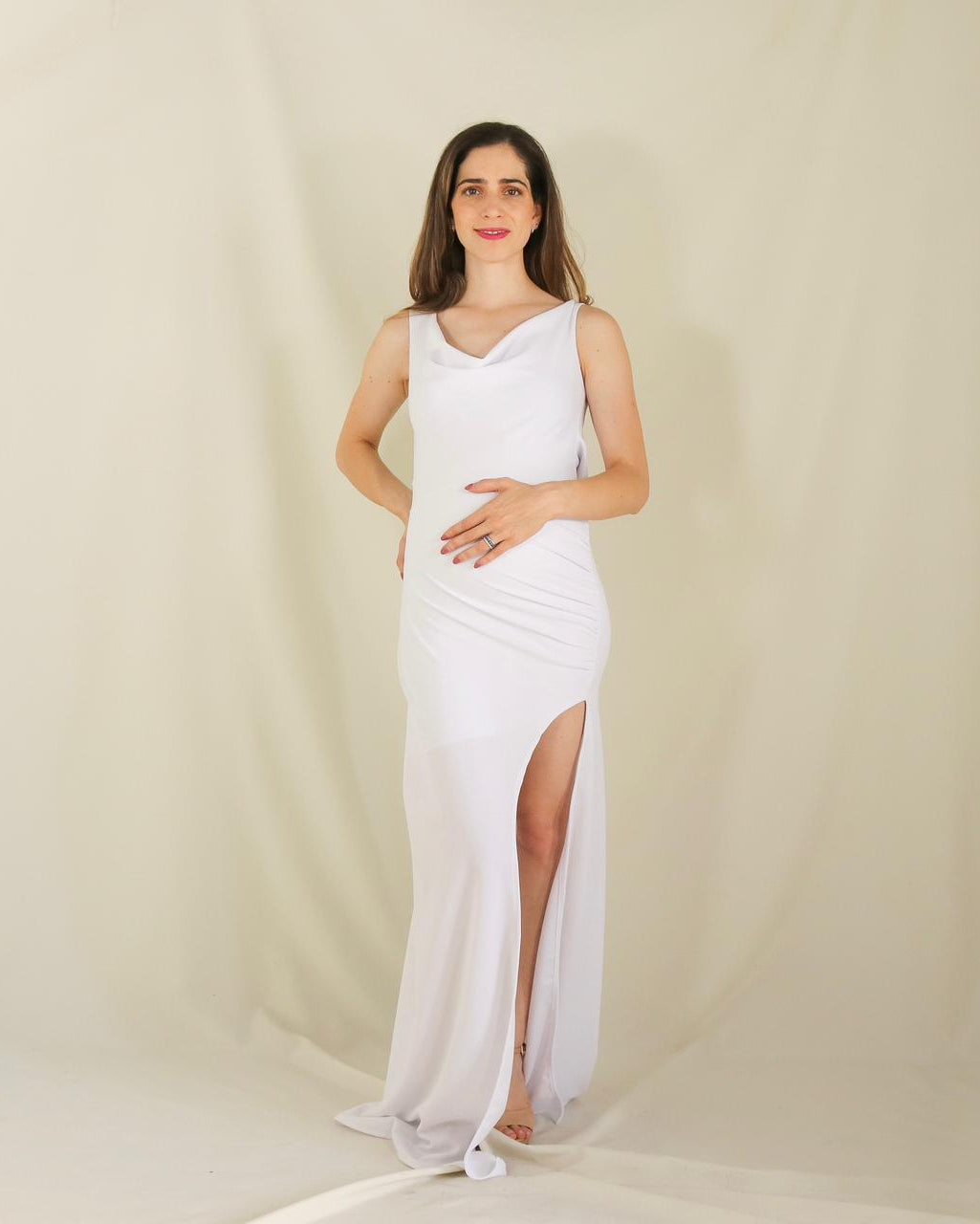 Vestido de maternidad Anahi, Blanco