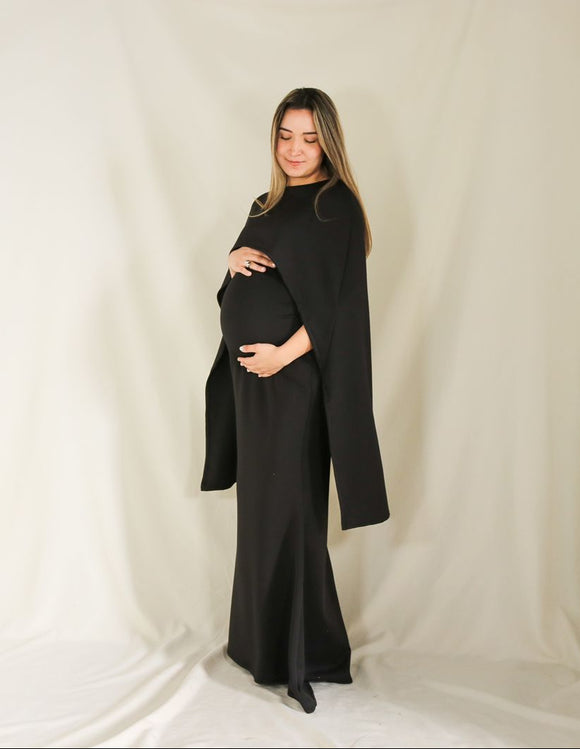 Vestido de maternidad Aline, negro