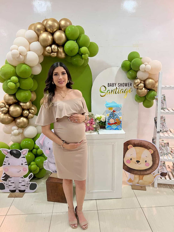 Vestido de maternidad Arantza beige