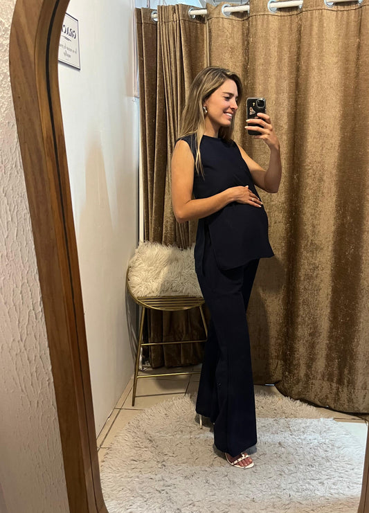 Conjunto de maternidad Mayte, azul marino caliente