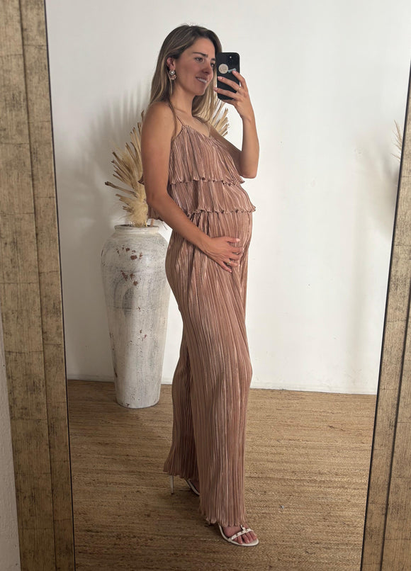 Conjunto de maternidad, café corrugado CH