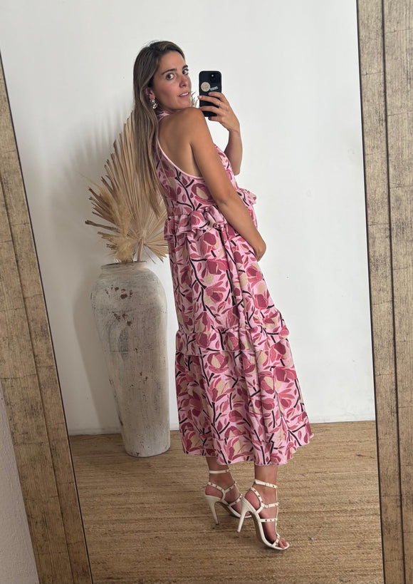 Vestido de maternidad, Victoria rosa tallos