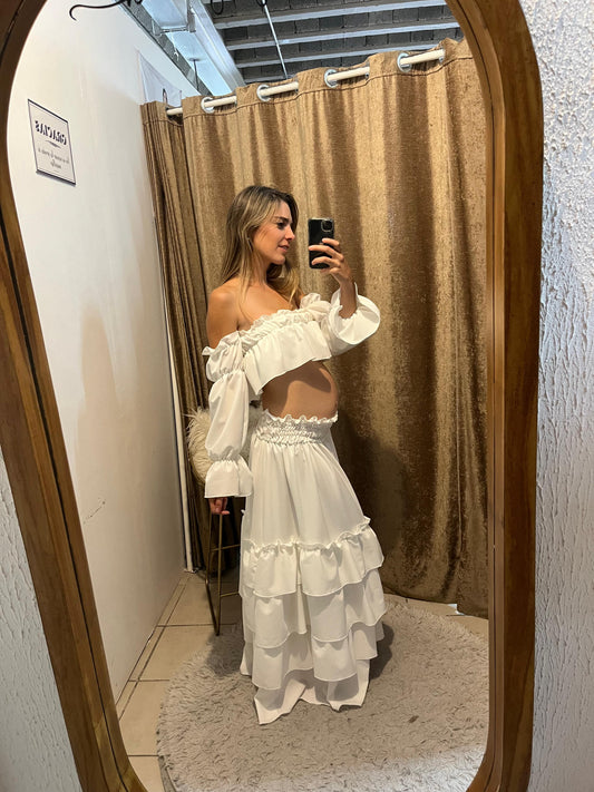 Set María Fernanda blanco