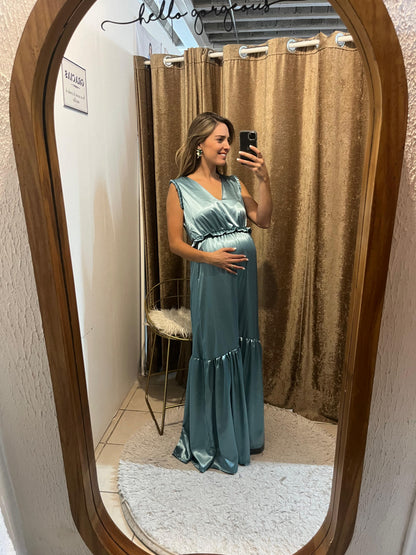 Maternity dress, Juliet Shiny pink,