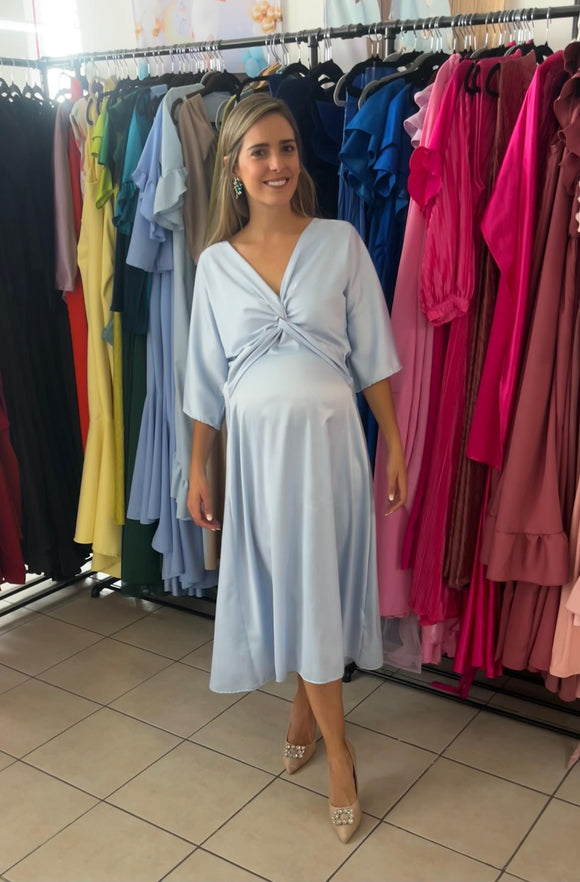 Vestido de maternidad, Alicia azul brilloso CH