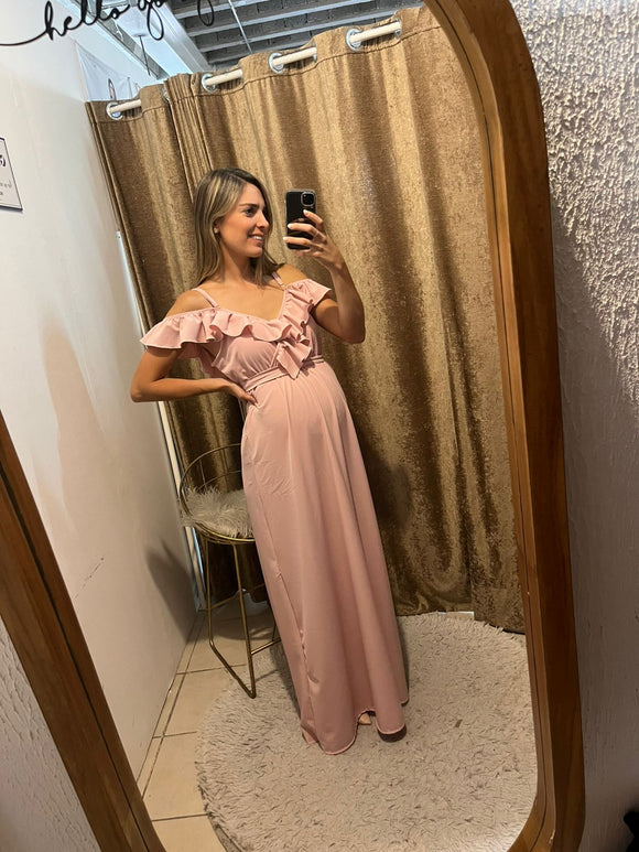 Vestido maternidad, Dayana rosa palo