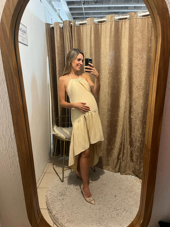 Vestido de maternidad , cafe clarito CH