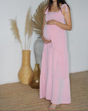 Vestido de maternidad Dalia rosa peonia