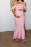 Vestido de maternidad Renata, rosa claro ponti
