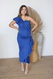 Vestido de maternidad, Marissa azul imperial algodón CH