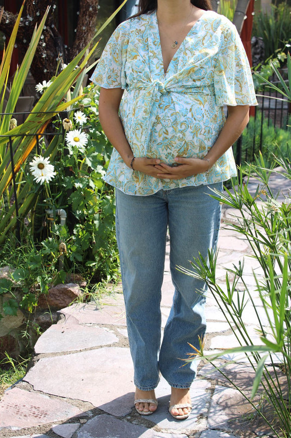 Blusa de maternidad, Brenda verde parsley