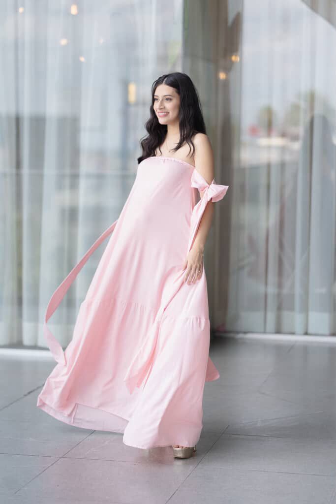 Vestido de maternidad Kalisi rosa claro M, XG