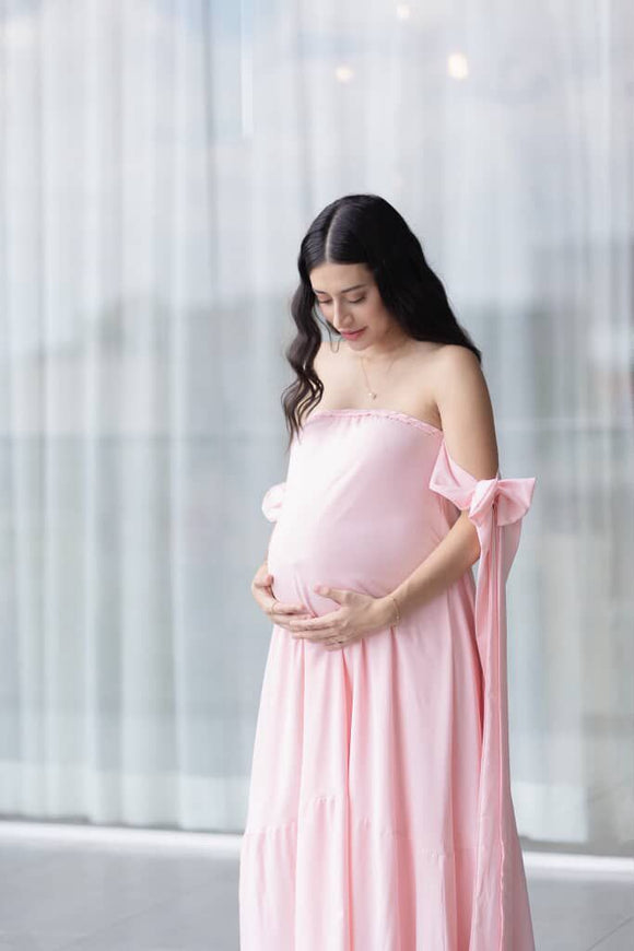 Vestido de maternidad Kalisi rosa claro