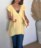 Blusa maternidad y lactancia, Brescia amarillo pastel