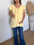 Blusa maternidad y lactancia, Brescia amarillo pastel