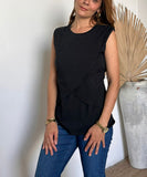 Blusa de lactancia , Gisela negra algodón