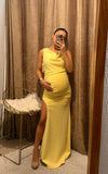 Vestido de maternidad Anahi, amarillo neopreno